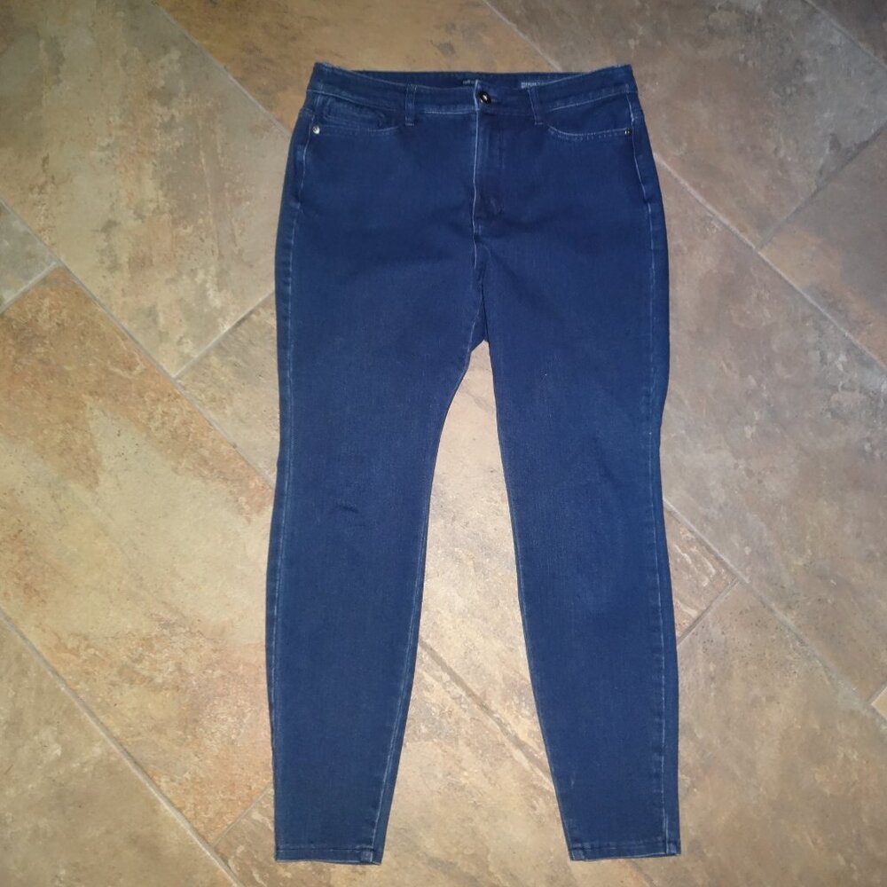 J. Jill Denim Women Premium Flex High Rise Denim Leggings 12 p Dark Wash jeans